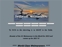 Tablet Screenshot of driftwoodweimaraners.com